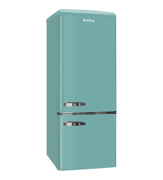 Amica KGCR384150T 147 l / 44 l Kühl-Gefrierkombi freistehend NoFrost 181 kWh Jahr  (Blau) f&uuml;r 472,00 Euro