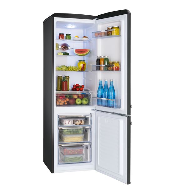 Amica KGCR387100MS 181 l / 63 l Kühl-Gefrierkombi freistehend 202 kWh Jahr  (Schwarz) f&uuml;r 464,00 Euro