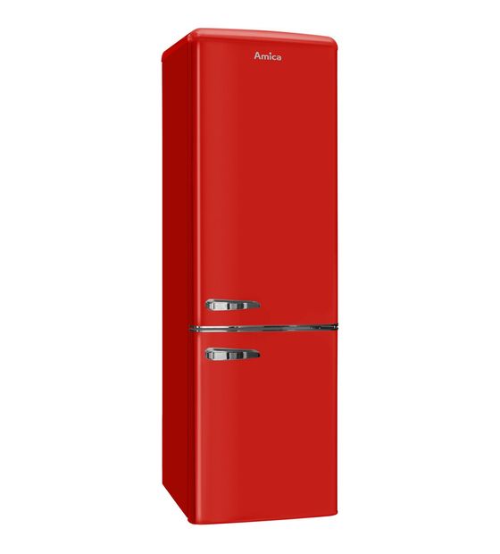 Amica KGCR387102R 244 l / 63 l Kühl-Gefrierkombi freistehend 129 kWh Jahr  (Rot) f&uuml;r 699,00 Euro