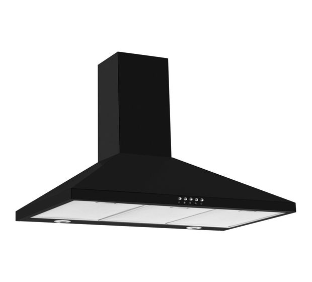 Amica KH17285S Abluft/Umluft Dunstabzugshaube/Esse Insel 90 cm (Schwarz) f&uuml;r 279,00 Euro