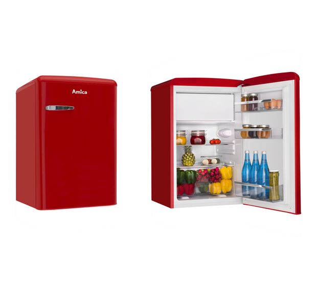 Amica KS15610R 108 l / 95 l Tischkühlschrank EEK: E 137 kWh Jahr  (Rot) f&uuml;r 199,00 Euro