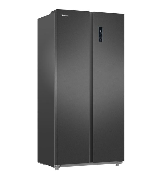 Amica SBSN397100S Side-by-Side Kühl-/ Gefrierkombination 261 l / 169 l 285,07 kWh NoFrost 1763 mm x 839 mm  (Schwarz, Edelstahl) f&uuml;r 1.339,00 Euro