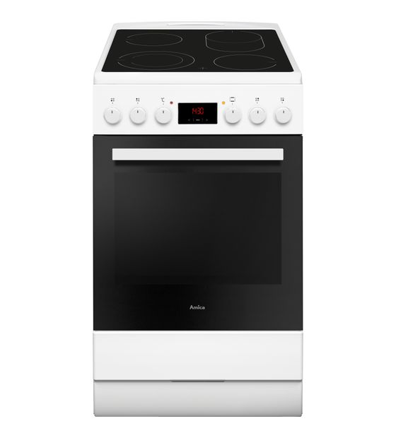 Amica SHC903001W Freistehender Herd Elektro normal mit Glaskeramik Kochfeld f&uuml;r 408,00 Euro