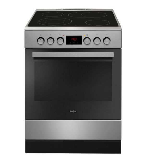 Amica SHC913001E Freistehender Herd Elektro normal 9 Beheizungsarten AutoClean mit Glaskeramik Kochfeld f&uuml;r 489,00 Euro