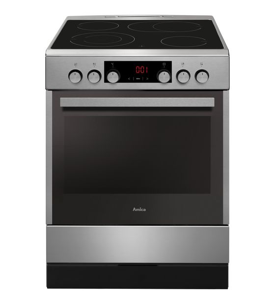 Amica SHC914100E Freistehender Herd Elektro normal 11 Beheizungsarten mit Glaskeramik Kochfeld f&uuml;r 566,00 Euro