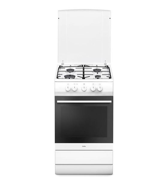 Amica SHGG11559W Freistehender Herd Erdgas 56 l mit Gaskochfeld Kochfeld f&uuml;r 338,00 Euro