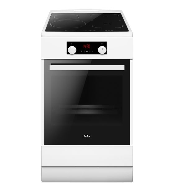 Amica SHI905150W Freistehender Herd Elektro normal 11 Beheizungsarten mit Induktions Kochfeld f&uuml;r 553,00 Euro