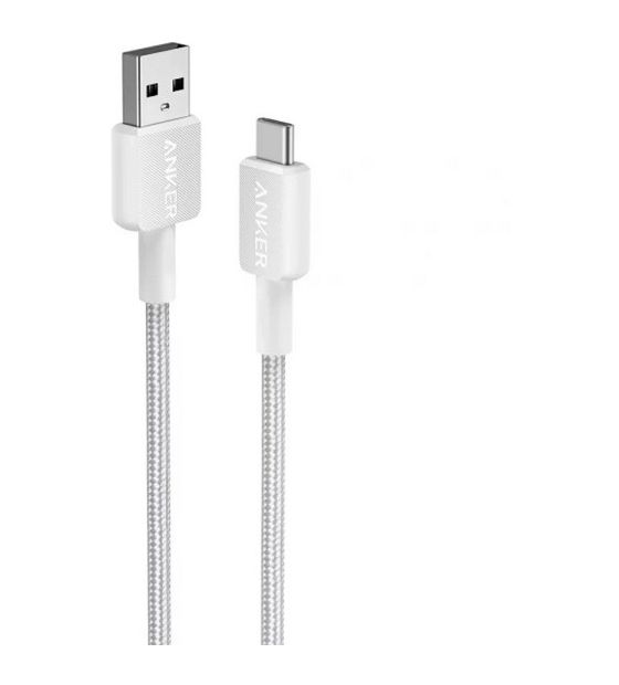 Anker 322 Stecker Rundkabel USB A auf USB C 0,9 m  (Weiß) f&uuml;r 9,99 Euro