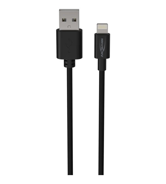 Ansmann 1700-0131 Stecker Rundkabel Lightning auf USB A 1 m  (Schwarz) f&uuml;r 13,99 Euro