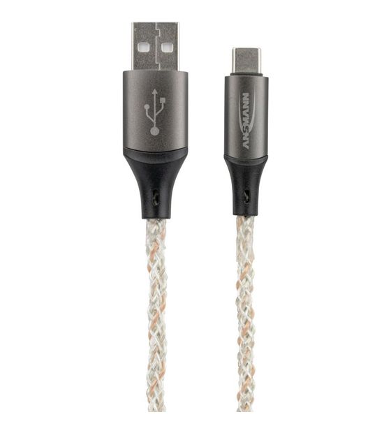 Ansmann 1700-0158 0,48 Gbit/s Stecker Rundkabel USB A auf USB C bis 60 W 1 m  (Mehrfarbig) f&uuml;r 12,49 Euro