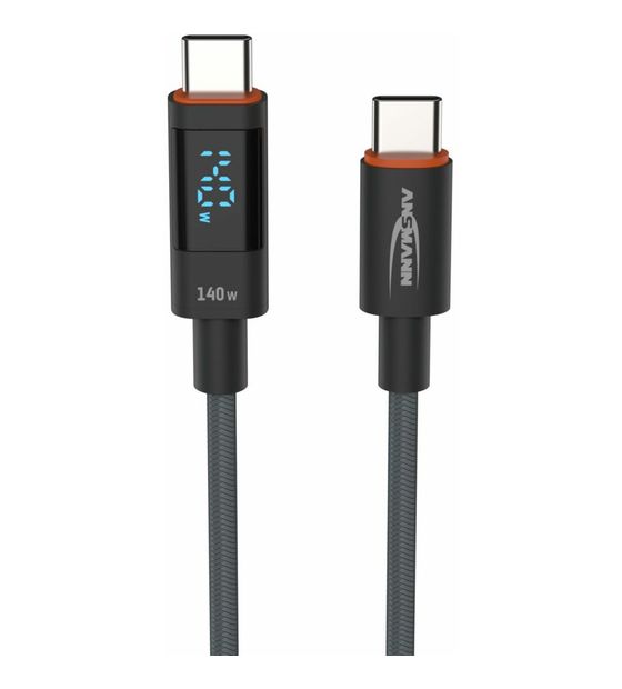 Ansmann 1700-0171 0,48 Gbit/s Stecker Rundkabel USB C auf USB C bis 140 W 2 m  (Anthrazit) f&uuml;r 17,49 Euro