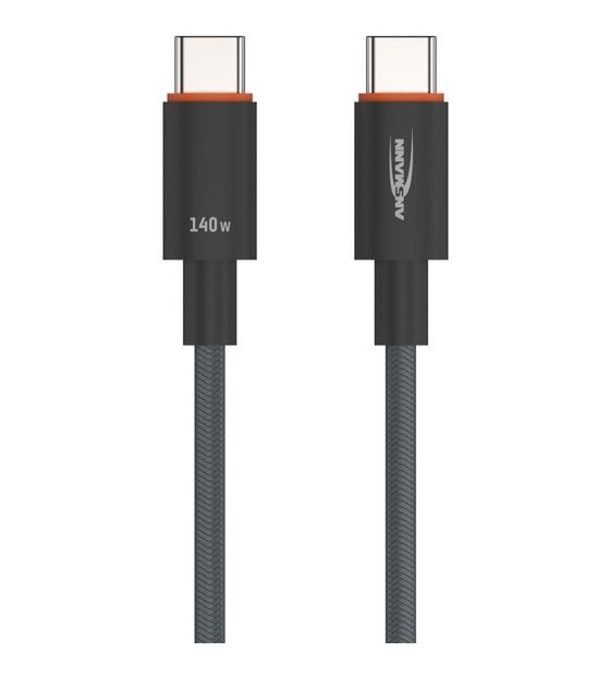 Ansmann 1700-0177 0,48 Gbit/s Stecker Rundkabel USB C auf USB C bis 140 W 0,6 m  (Anthrazit) f&uuml;r 9,99 Euro
