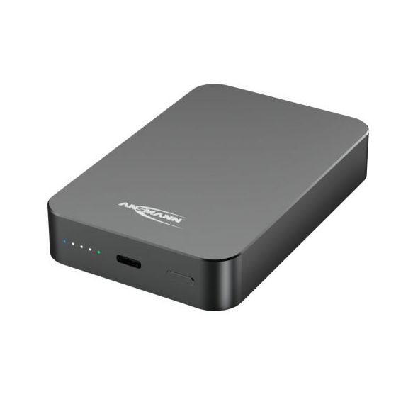 Ansmann 1700-0199 10000 mAh Powerbank USB Typ-C Kabelloses Laden  (Anthrazit) f&uuml;r 34,99 Euro