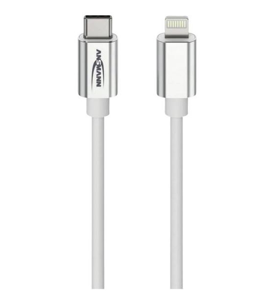 Ansmann 1700-0209 Stecker Lightning auf USB C 1,2 m  (Weiß) f&uuml;r 19,99 Euro
