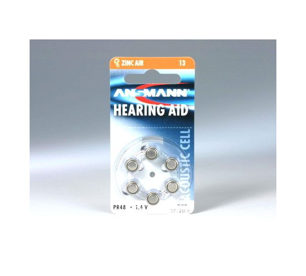 Ansmann Blister 6 X Zinc - Air battery, PR 13 f&uuml;r 6,49 Euro