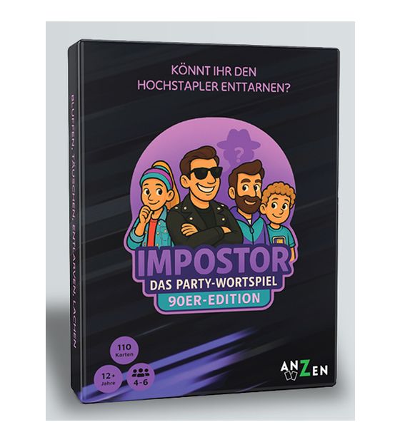 Anzen IMPOSTOR - Das Party-Wortspiel - 90er-Edition bis zu 6 Spielern ab 12 Jahr(e) f&uuml;r 17,99 Euro