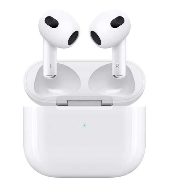 Apple AirPods (3.Gen) In-Ear Bluetooth Kopfhörer kabellos 6 h Laufzeit IPX4  (Weiß) f&uuml;r 189,00 Euro