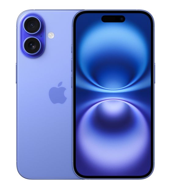 Apple iPhone 16 128 GB 5G Smartphone 15,5 cm (6.1 Zoll) IOS 48 MP Dual Kamera Dual Sim WiFi 7  (Blau) f&uuml;r 838,00 Euro