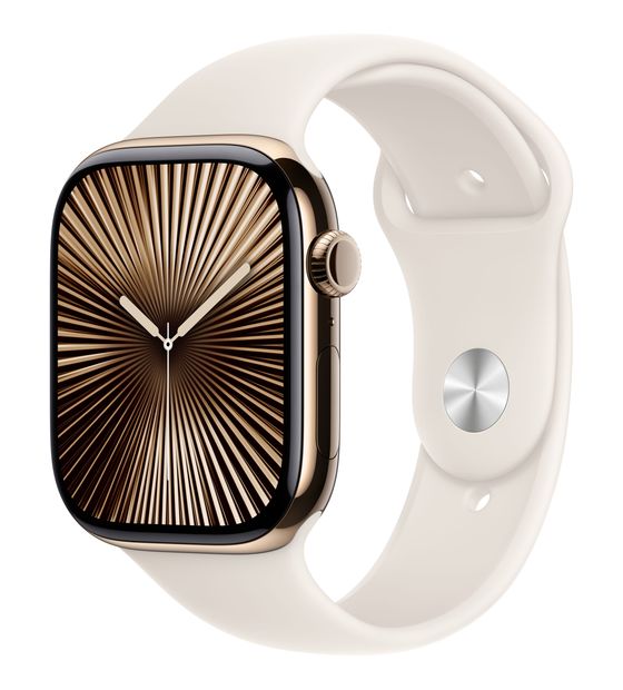 Apple Watch Series 10 Digital 46 mm S/M Smartwatch Rechteckig IP6X 36 h 326 ppi 4G  (Gold) f&uuml;r 763,00 Euro