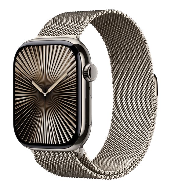 Apple Watch Series 10 Digital 46 mm S/M Smartwatch Rechteckig IP6X 36 h 326 ppi 4G  (Titan) f&uuml;r 875,00 Euro