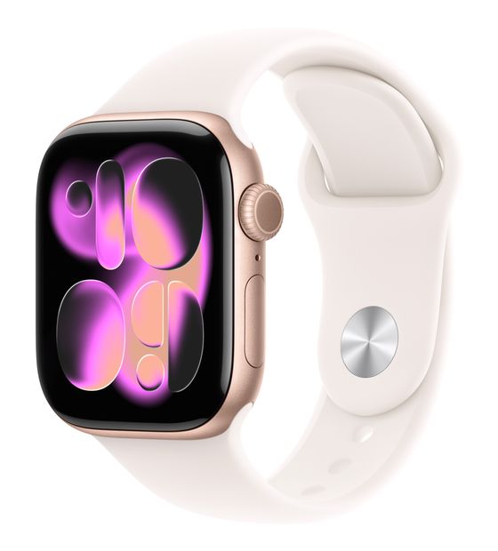 Apple Watch Series 11 Digital 42 mm M/L Smartwatch Rechteckig IP6X 38 h 326 ppi 5G  (Roségold) f&uuml;r 578,00 Euro