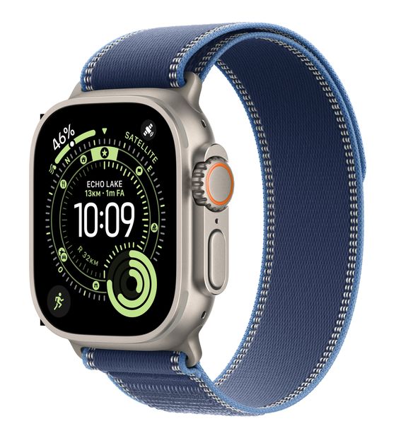 Apple Watch Ultra 3 Digital 49 mm S/M Smartwatch Rechteckig IP6X 72 h 326 ppi 5G  (Titan) f&uuml;r 913,00 Euro