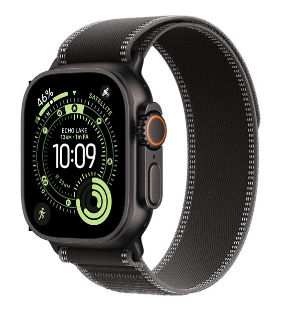 Apple Watch Ultra 3 Digital 49 mm M/L Smartwatch Rechteckig IP6X 72 h 326 ppi 5G  (Schwarz) f&uuml;r 913,00 Euro
