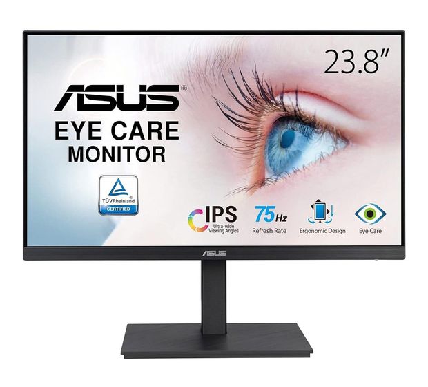 Asus Eye Care VA24EQSB Full HD Monitor 60,5 cm (23.8 Zoll) 16:9 5 ms 300 cd/m²  (Schwarz) f&uuml;r 179,90 Euro