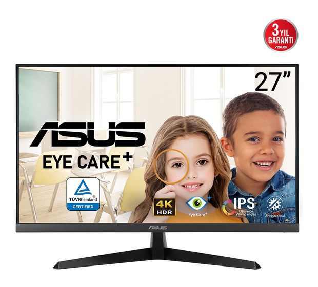 Asus Eye Care VY27UQ 4K Ultra HD Monitor 68,6 cm (27 Zoll) 16:9 5 ms 350 cd/m²  (Schwarz) f&uuml;r 289,90 Euro