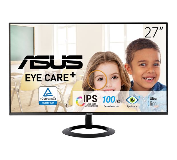 Asus Eye Care VZ27EHF Full HD Monitor 68,6 cm (27 Zoll) 16:9 1 ms 250 cd/m²  (Schwarz) f&uuml;r 130,99 Euro