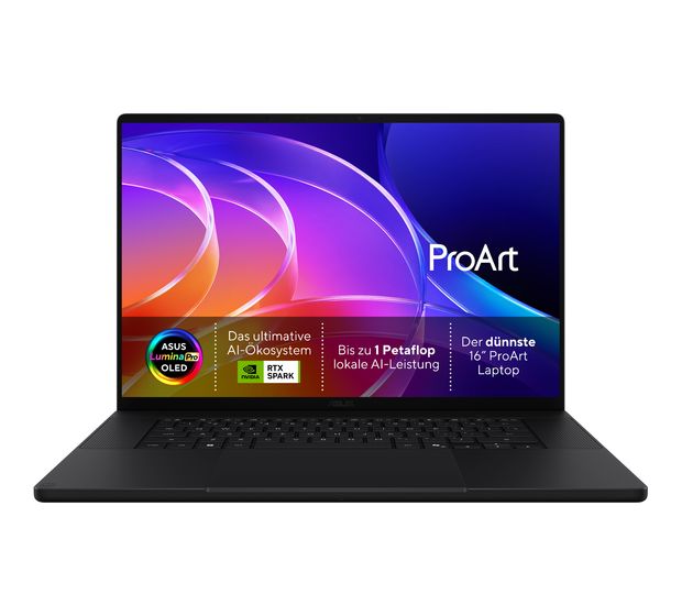 Asus ProArt P H7607BA-SE041X 4K Ultra HD Notebook 40,6 cm (16 Zoll) 3840 x 2400 Pixel 128 GB Ram 2 TB SSD Windows 11 Pro NVIDIA RTX Spark  (Schwarz) f&uuml;r 6.771,00 Euro