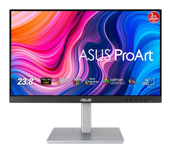 Asus ProArt PA247CV Full HD Monitor 60,5 cm (23.8 Zoll) 16:9 5 ms 300 cd/m²  (Schwarz, Silber) f&uuml;r 301,00 Euro
