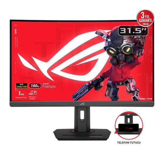 Asus ROG Strix XG32WCS Quad HD Monitor 80 cm (31.5 Zoll) 16:9 1 ms 350 cd/m²  (Schwarz) f&uuml;r 419,90 Euro