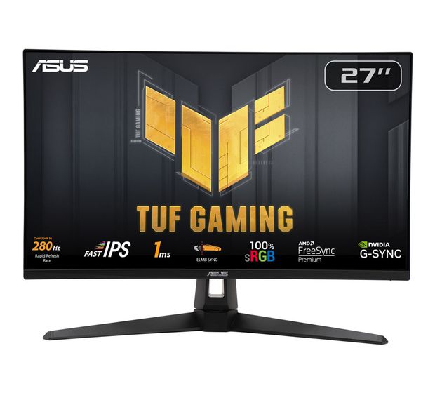 Asus TUF Gaming VG279QM1A Full HD Monitor 68,6 cm (27 Zoll) 16:9 1 ms 300 cd/m²  (Schwarz) f&uuml;r 241,00 Euro