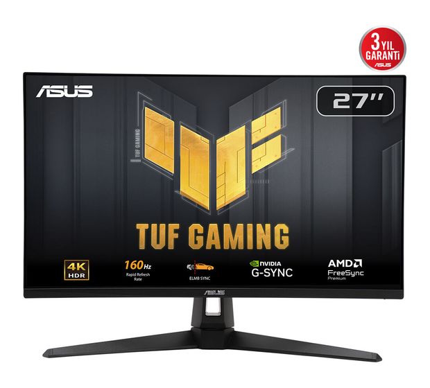 Asus TUF Gaming VG27UQ1A 4K Ultra HD Monitor 68,6 cm (27 Zoll) 16:9 1 ms 300 cd/m²  (Schwarz) f&uuml;r 454,00 Euro