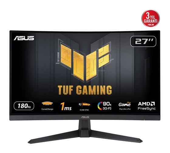 Asus TUF Gaming VG27VQ3B Full HD Monitor 68,6 cm (27 Zoll) 16:9 1 ms 250 cd/m²  (Schwarz) f&uuml;r 203,00 Euro