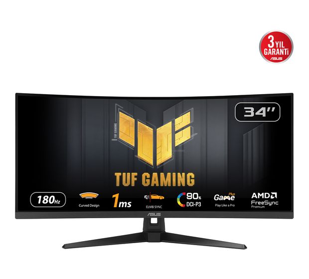Asus TUF Gaming VG34VQ3B Quad HD Monitor 86,4 cm (34 Zoll) 21:9 1 ms 400 cd/m²  (Schwarz) f&uuml;r 290,00 Euro