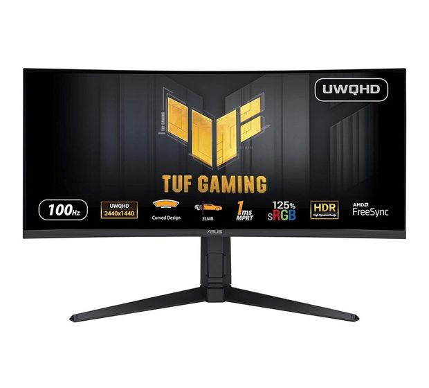 Asus TUF Gaming VG34VQEL1A Quad HD Monitor 86,4 cm (34 Zoll) 21:9 1 ms 300 cd/m²  (Schwarz) f&uuml;r 406,00 Euro