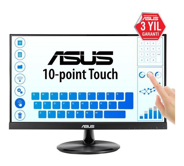 Asus VT229H Full HD Monitor 54,6 cm (21.5 Zoll) 16:9 5 ms 250 cd/m²  (Schwarz) f&uuml;r 319,90 Euro