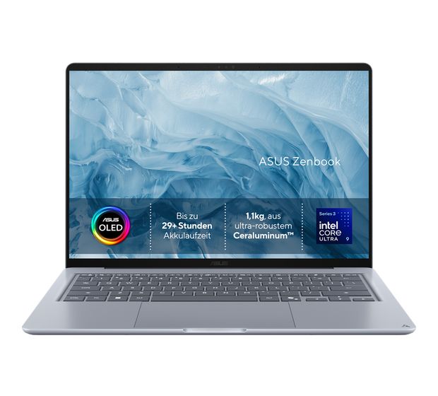 Asus Zenbook 90NB1941-M004K0 Full HD Notebook 35,6 cm (14 Zoll) 1920 x 1200 Pixel 16 GB Ram 512 GB SSD Windows 11 Home Intel Core Ultra 7 max. 4,7 GHz  (Blau) f&uuml;r 1.414,00 Euro