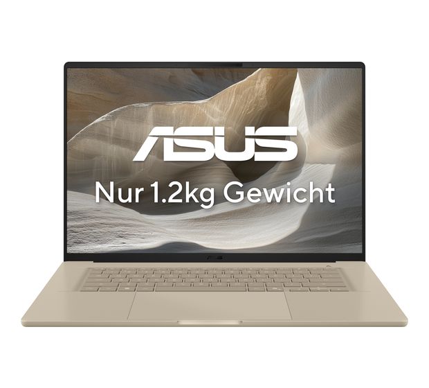 Asus Zenbook A16 UX3607OA-SQ013W 2K Ultra HD Notebook 40,6 cm (16 Zoll) 2880 x 1800 Pixel 48 GB Ram 1 TB SSD Windows 11 Home Qualcomm Snapdragon max. 4,4 GHz intern  (Beige) f&uuml;r 1.899,00 Euro