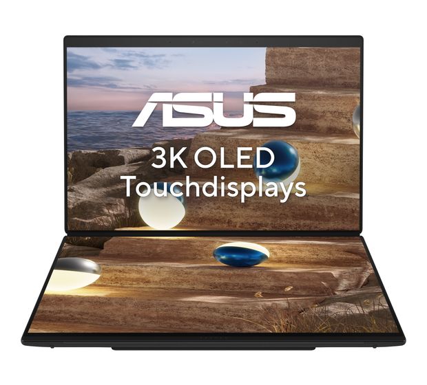 Asus Zenbook Duo UX8407AA-SN469X 2K Ultra HD Notebook 35,6 cm (14 Zoll) 2880 x 1800 Pixel 1 TB SSD Windows 11 Pro Intel Core Ultra 9 max. 4,9 GHz  (Grau) f&uuml;r 3.031,00 Euro