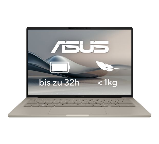 Asus Zenbook UX3407QA-QD498W WUXGA Notebook 35,6 cm (14 Zoll) 1920 x 1200 Pixel 1 TB SSD Windows 11 Home Qualcomm Snapdragon max. 3 GHz  (Beige) f&uuml;r 949,00 Euro