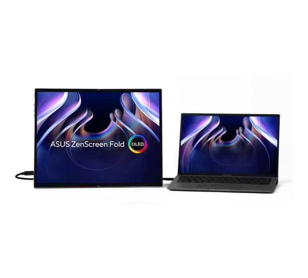 Asus ZenScreen Fold OLED MQ17QH Quad HD Monitor 43,9 cm (17.3 Zoll) 4:3 0,2 ms 350 cd/m²  (Silber) f&uuml;r 2.899,90 Euro