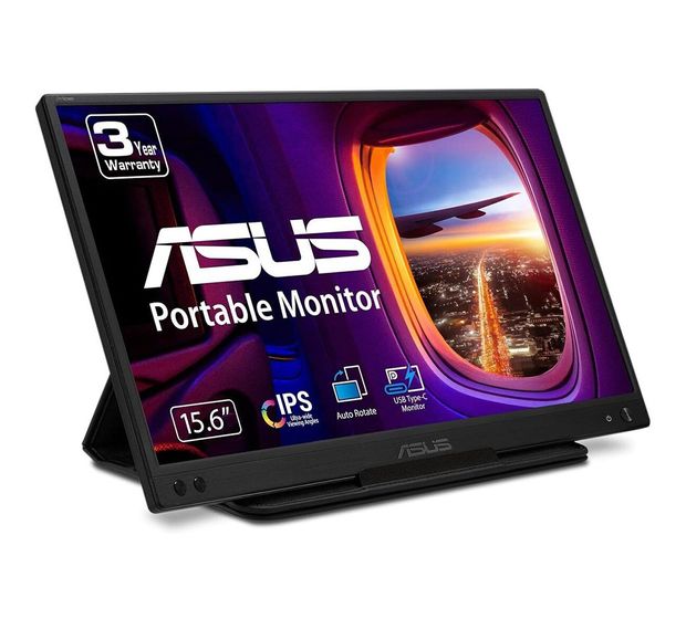 Asus ZenScreen MB166C Full HD Monitor 39,6 cm (15.6 Zoll) 16:9 5 ms 250 cd/m²  (Schwarz) f&uuml;r 159,99 Euro