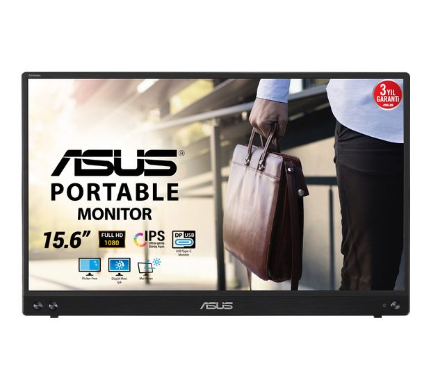 Asus ZenScreen MB16ACV Full HD Monitor 39,6 cm (15.6 Zoll) 16:9 5 ms  (Schwarz) f&uuml;r 209,90 Euro