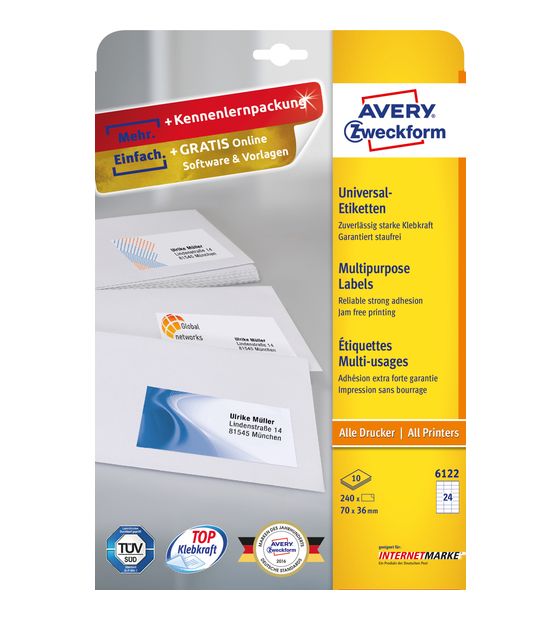 Avery 6122  f&uuml;r 6,89 Euro
