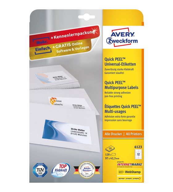 Avery 6123  f&uuml;r 6,89 Euro