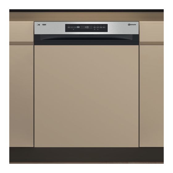 Bauknecht BKSV1PBM 60 cm Geschirrspüler teilintegriert (ohne Front) Sehr leise 15 Maßgedecke aquaStop Funktion ActiveDry f&uuml;r 519,00 Euro