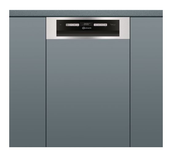 Bauknecht BSBO3O23PFX 45 cm Geschirrspüler teilintegriert (ohne Front) Leise 10 Maßgedecke Restwärme f&uuml;r 469,00 Euro